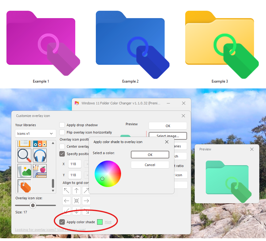 NEW! Overlay icon color tint